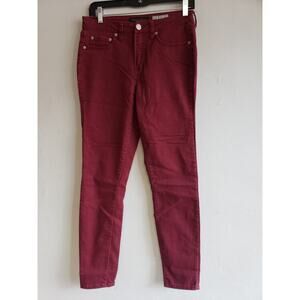 Aeropostale size 6 regular maroon wine purple red high rise jeggings soft